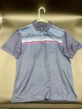 Ben Hogan Performance Gradient Stripe Golf Polo - Men's Size Medium